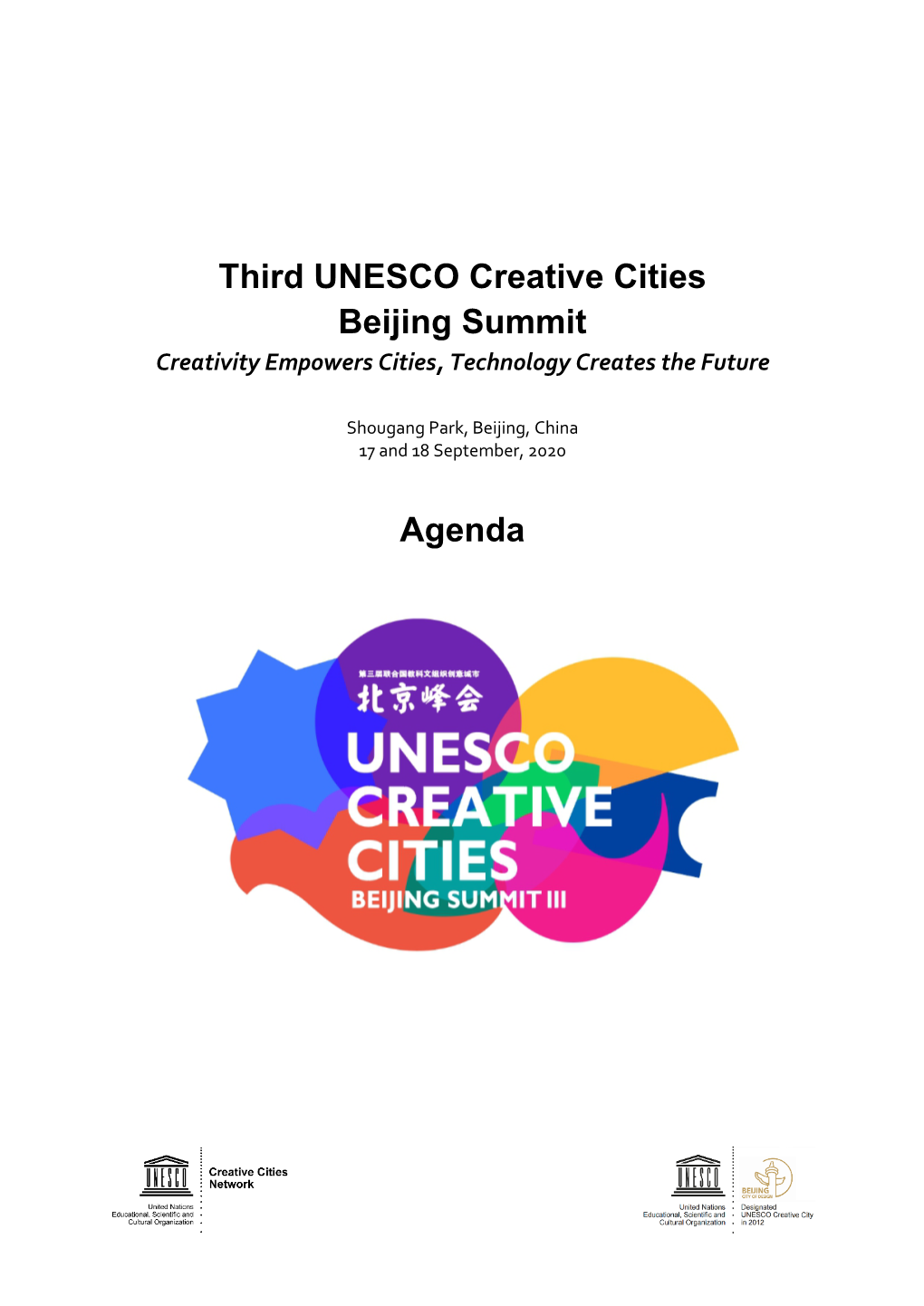 Second Unesco Creative Cities Beijing Summit