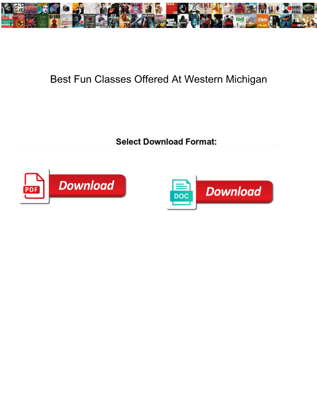 Best Fun Classes Offered at Western Michigan