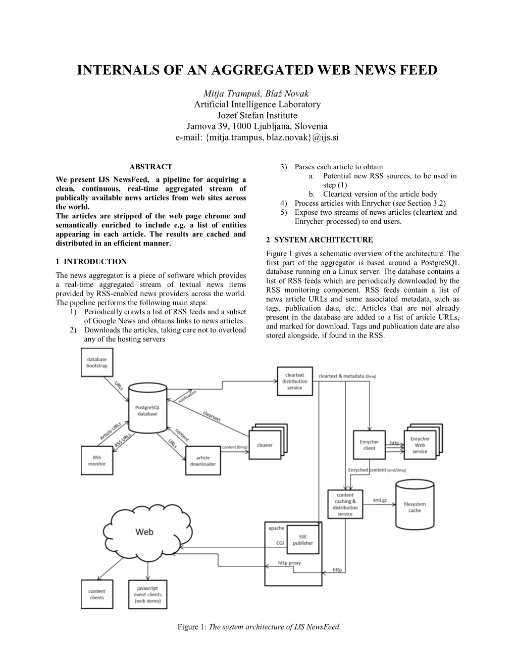 Internals of an Aggregated Web News Feed