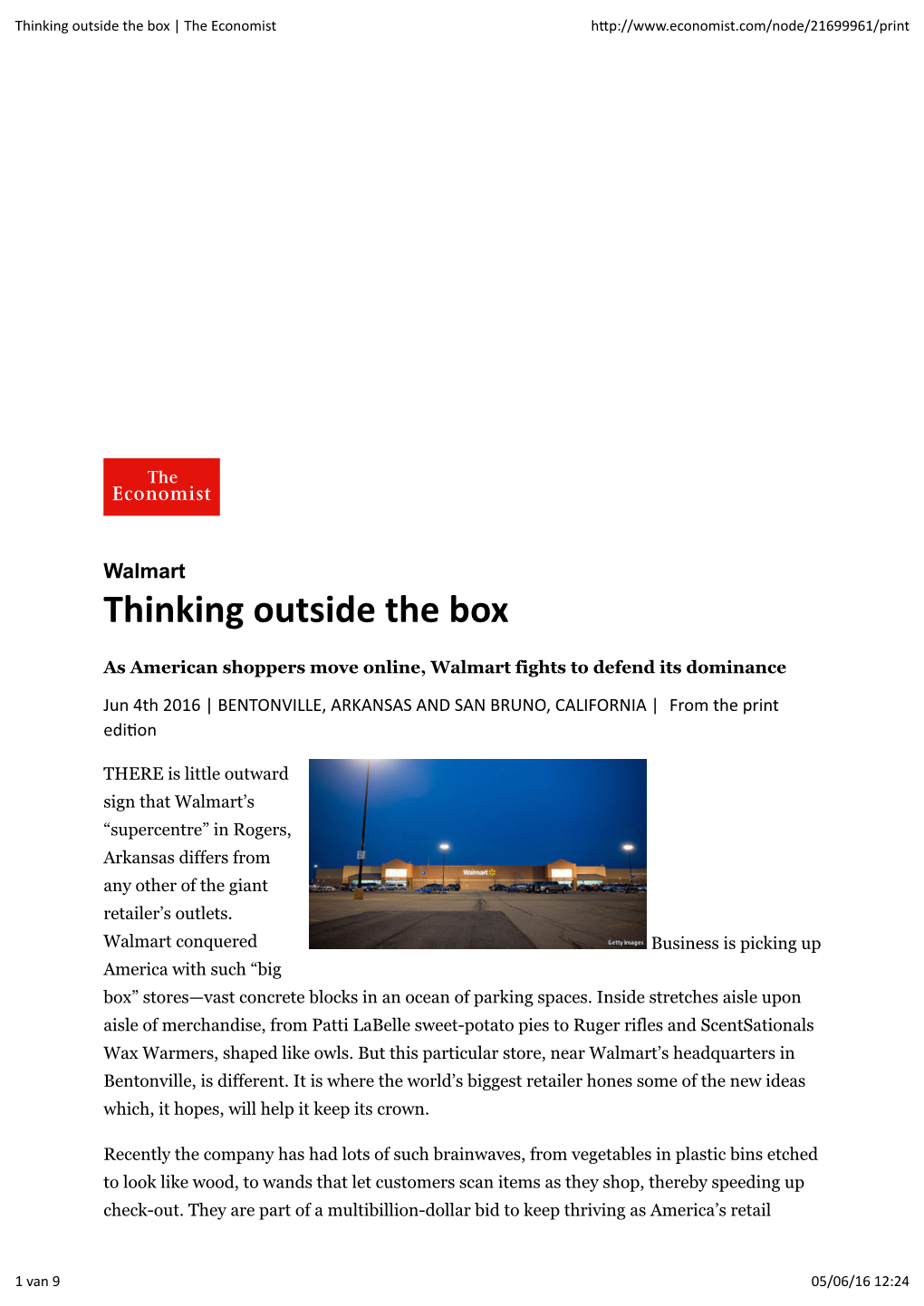 Thinking Outside the Box | the Economist H�P