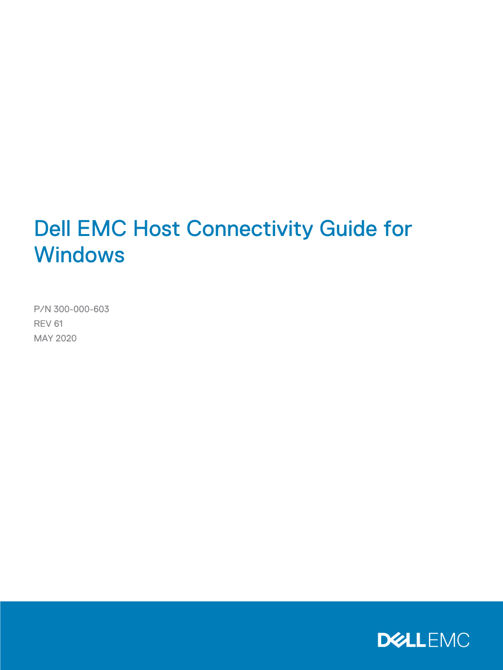 Dell EMC Host Connectivity Guide for Windows