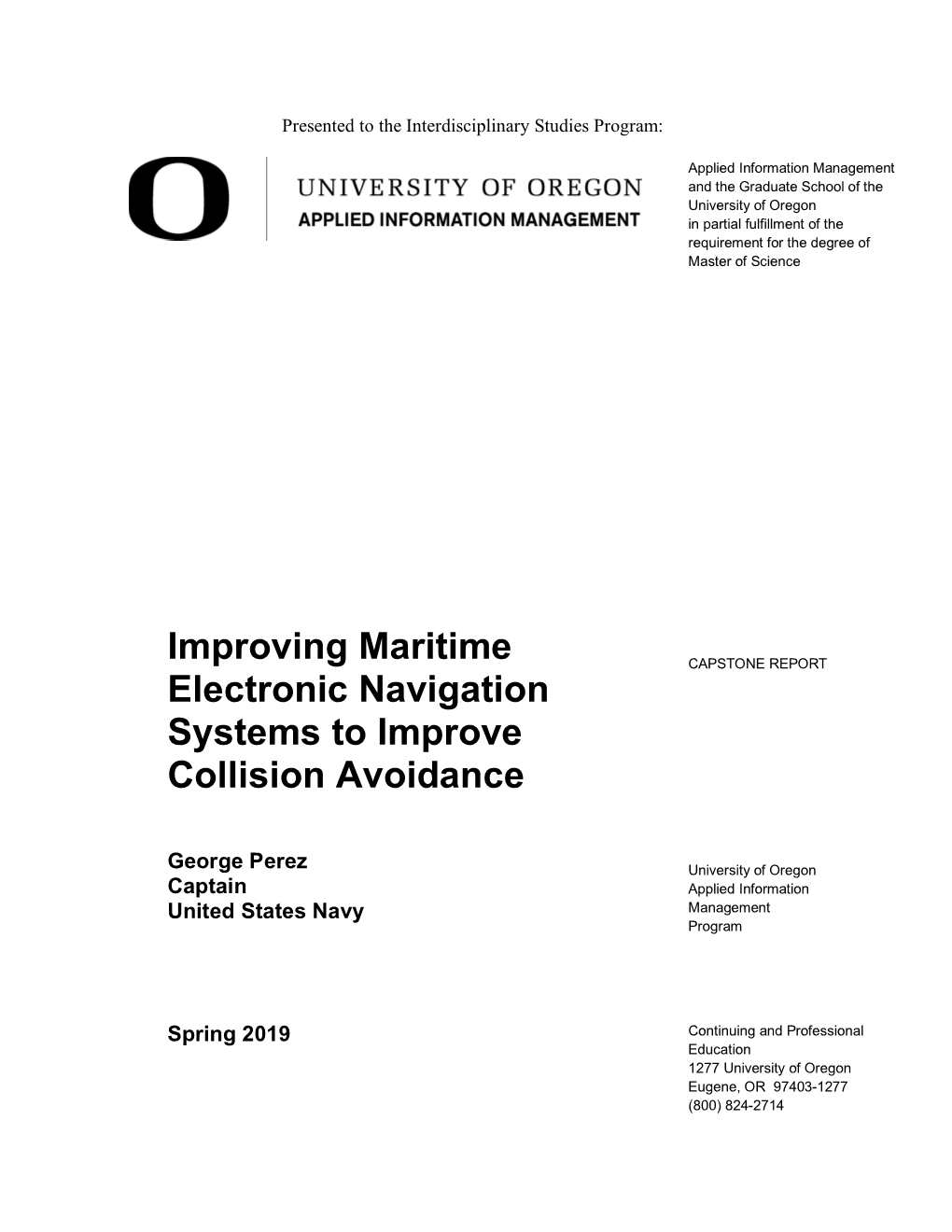 Improving Maritime Electronic Navigation Systems to Improve Collision Avoidance