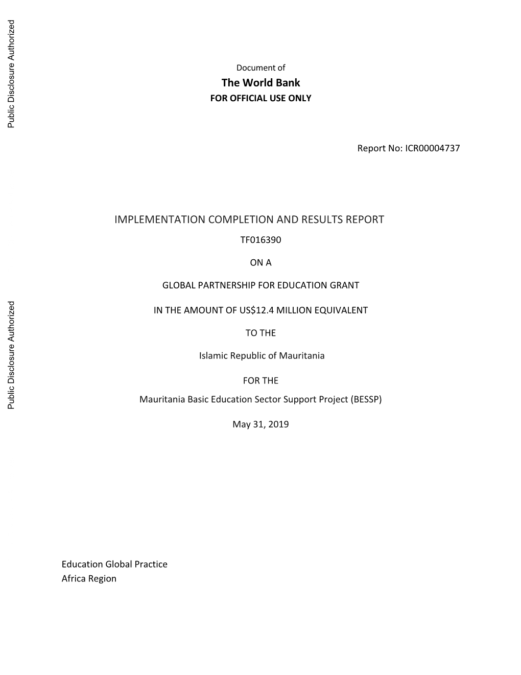 World Bank Document