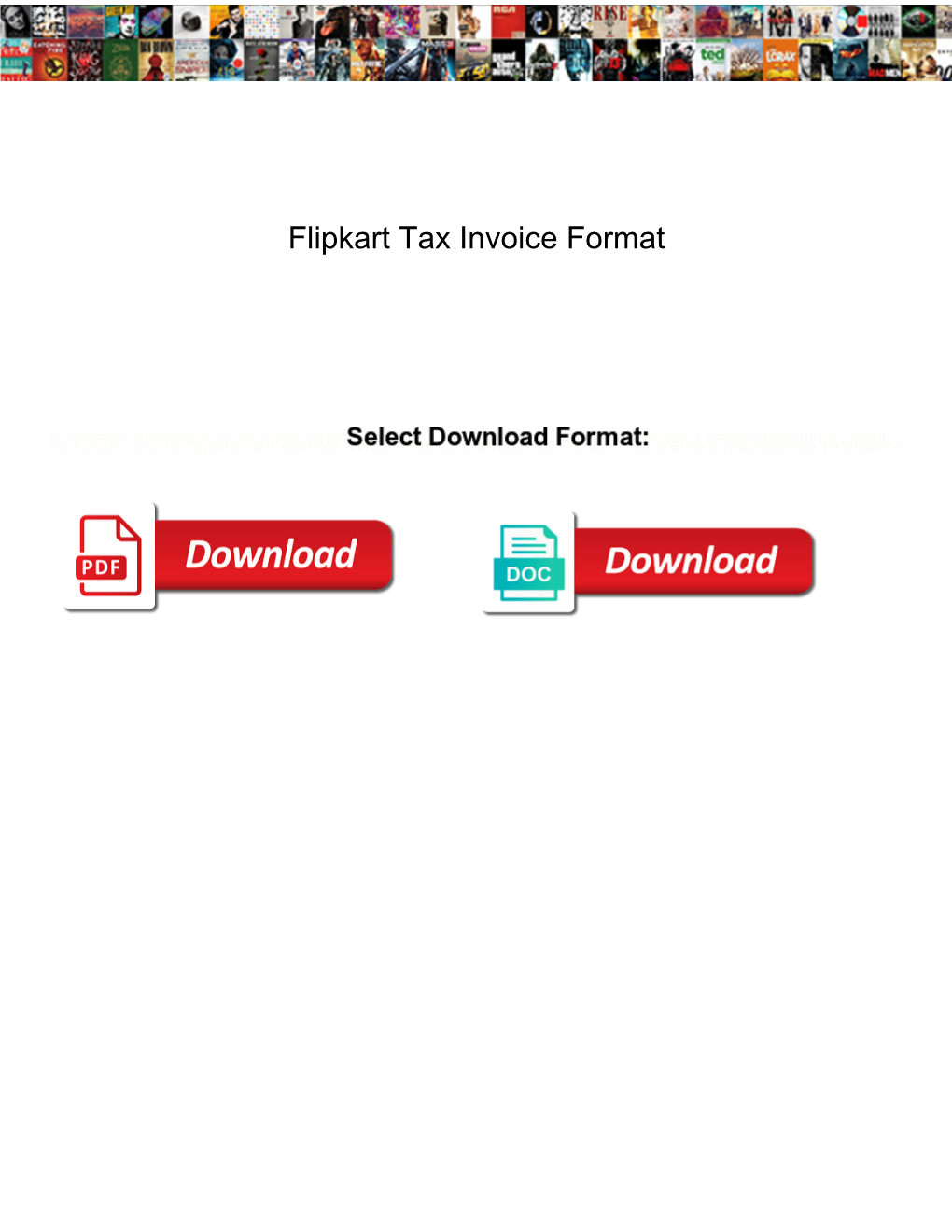 Flipkart Tax Invoice Format