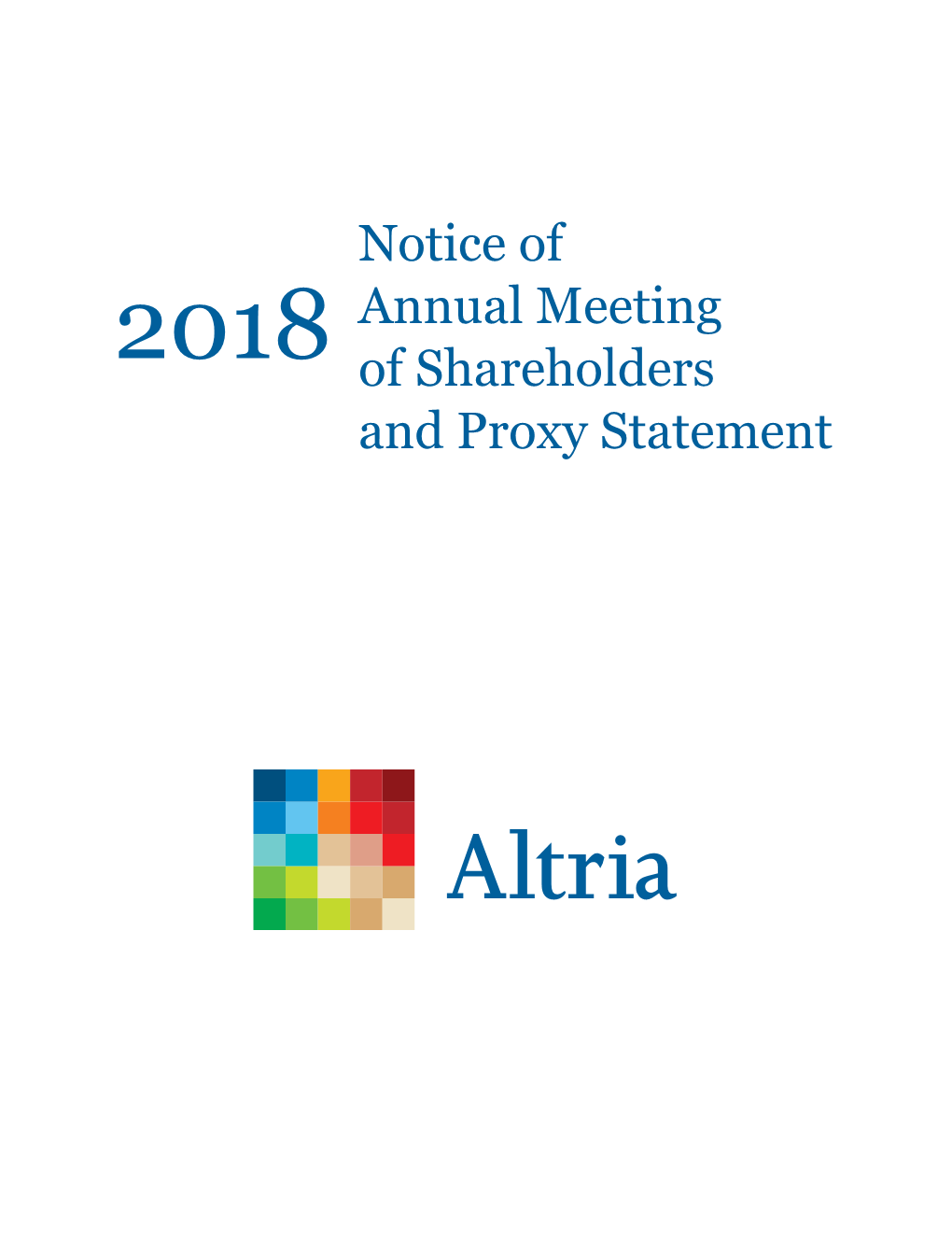 2018 Proxy Statement