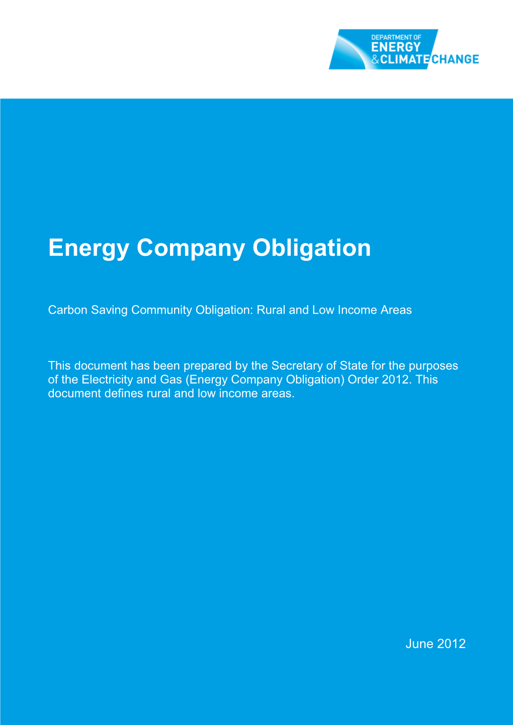 Energy Company Obligation, Carbon Saving