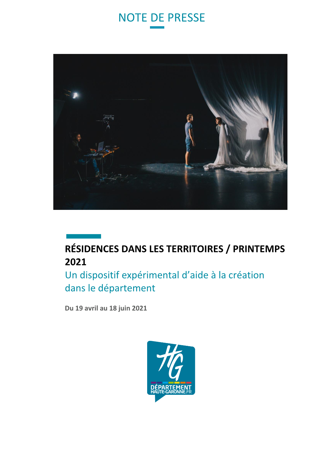 Note De Presse – Résidences Artistiques Dans Les Territoires