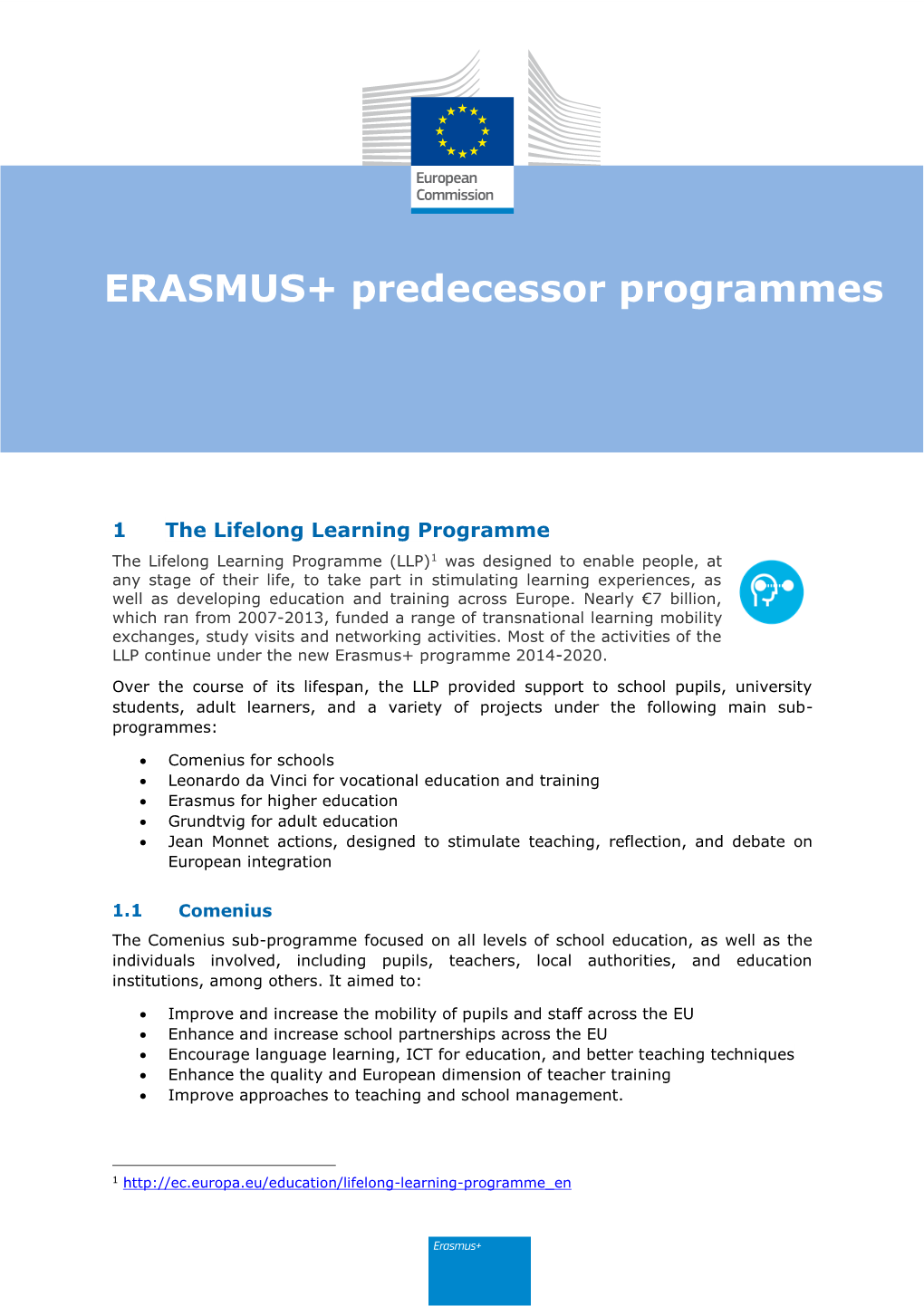 ERASMUS+ Predecessor Programmes