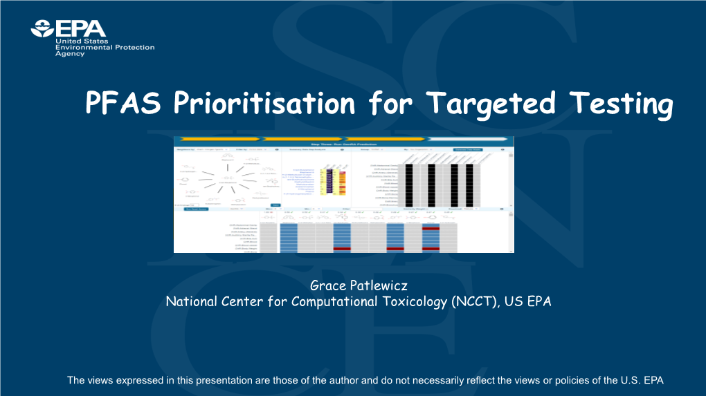 PFAS Prioritisation for Targeted Testing