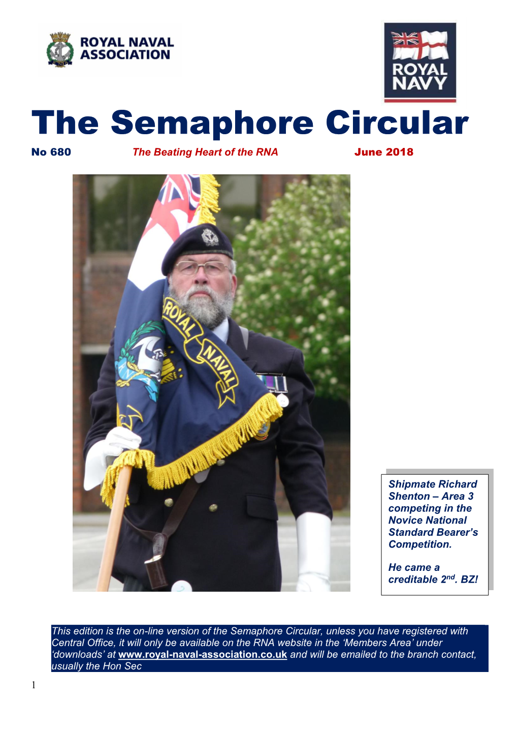 The Semaphore Circular No 680 the Beating Heart of the RNA June 2018