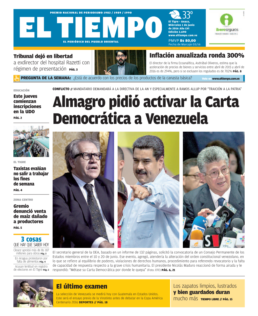 Almagro Pidió Activar La Carta Democrática a Venezuela