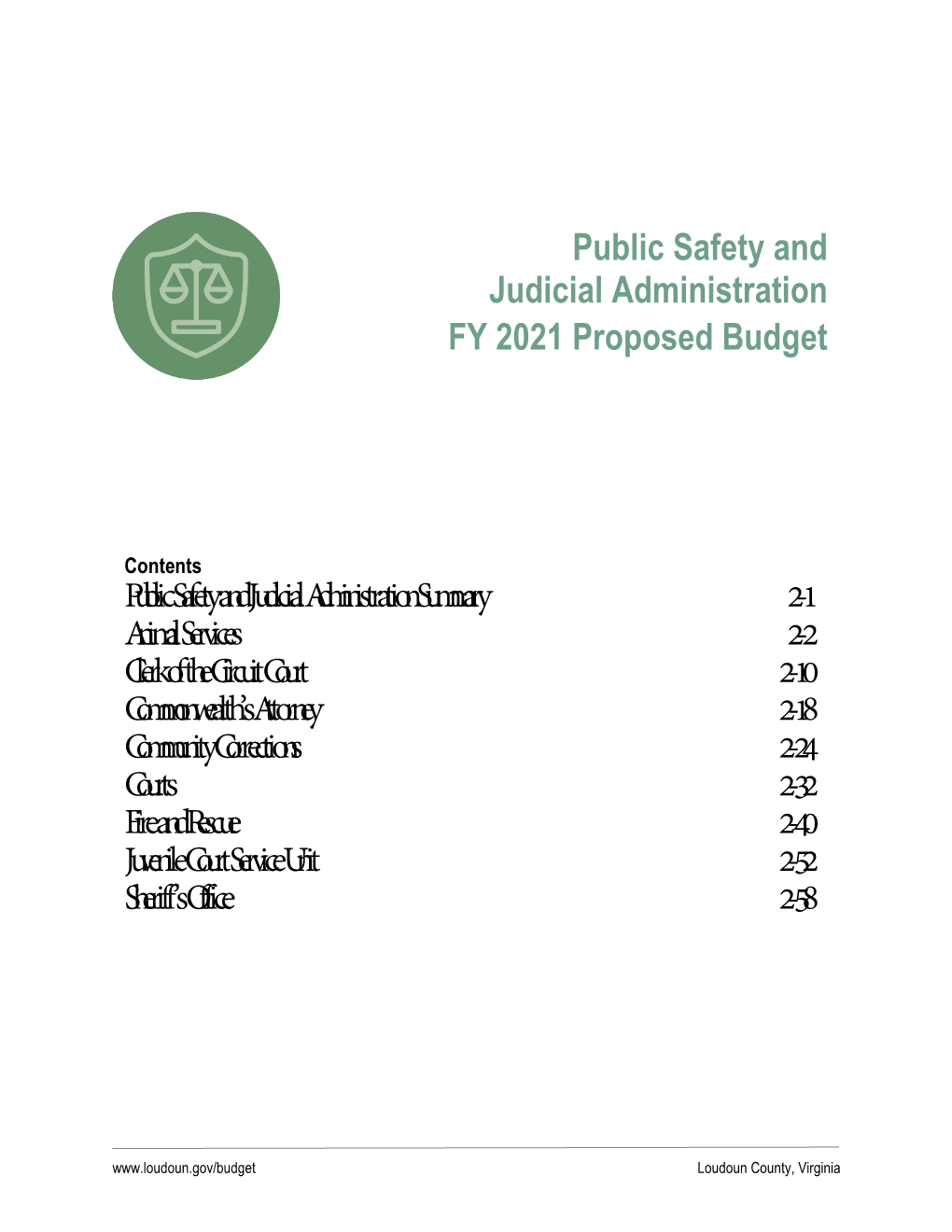 FY 2021 Proposed Budget, Volume