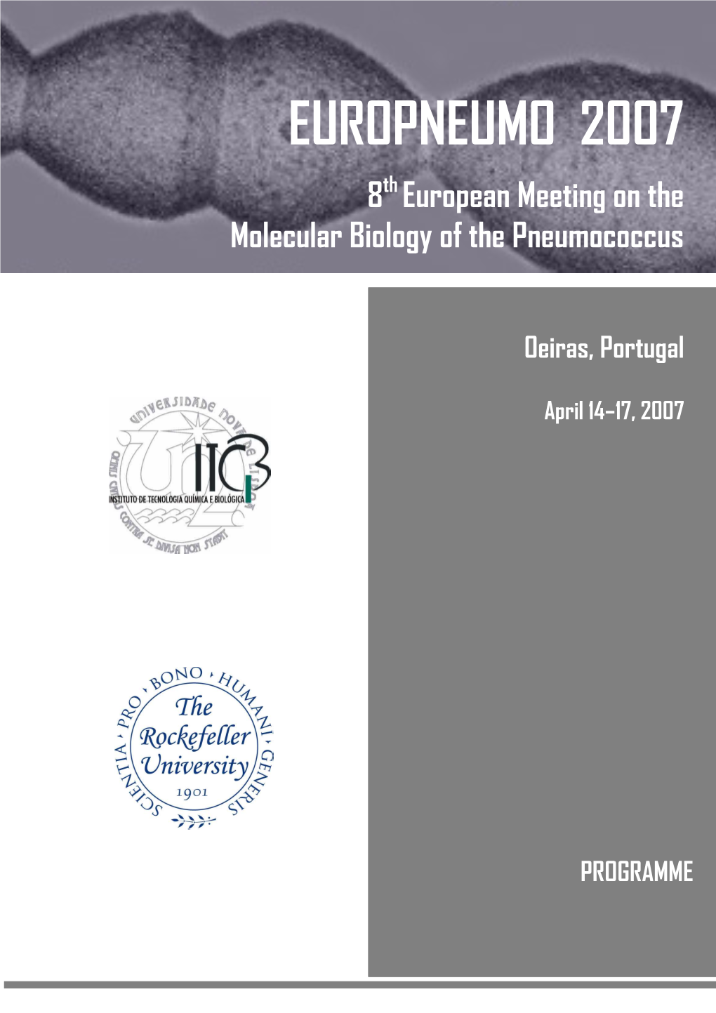 EUROPNEUMO 2007 PROGRAMME Final 23.3.07