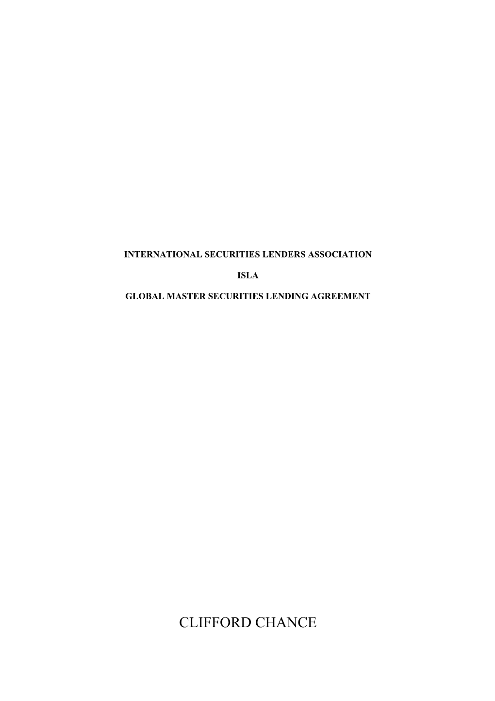 International Securities Lenders Association