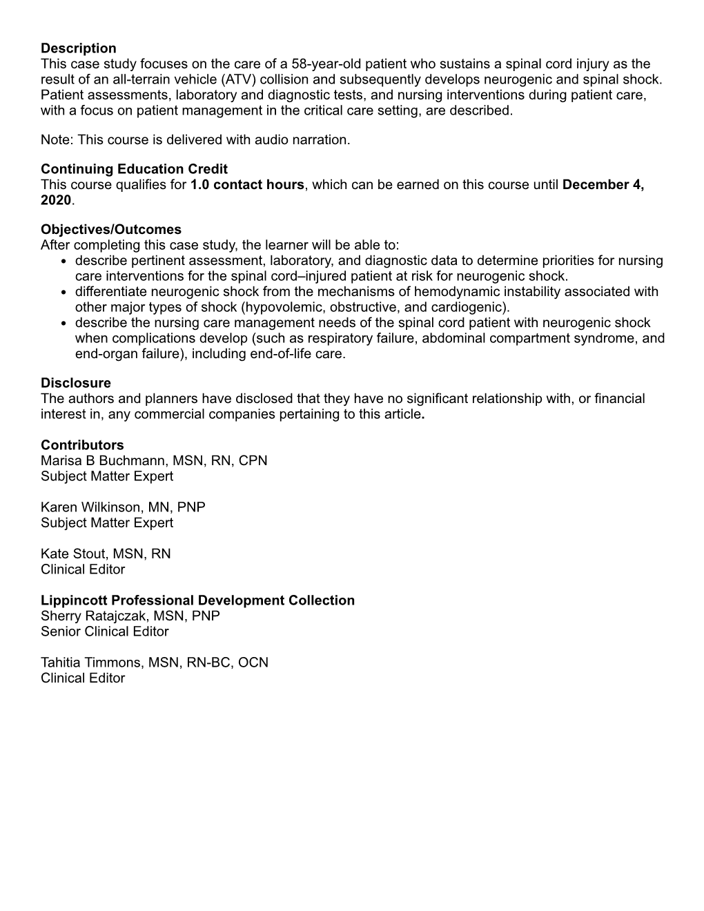 Description This Case Study Focuses on the Care of a 58-Year-Old Patient