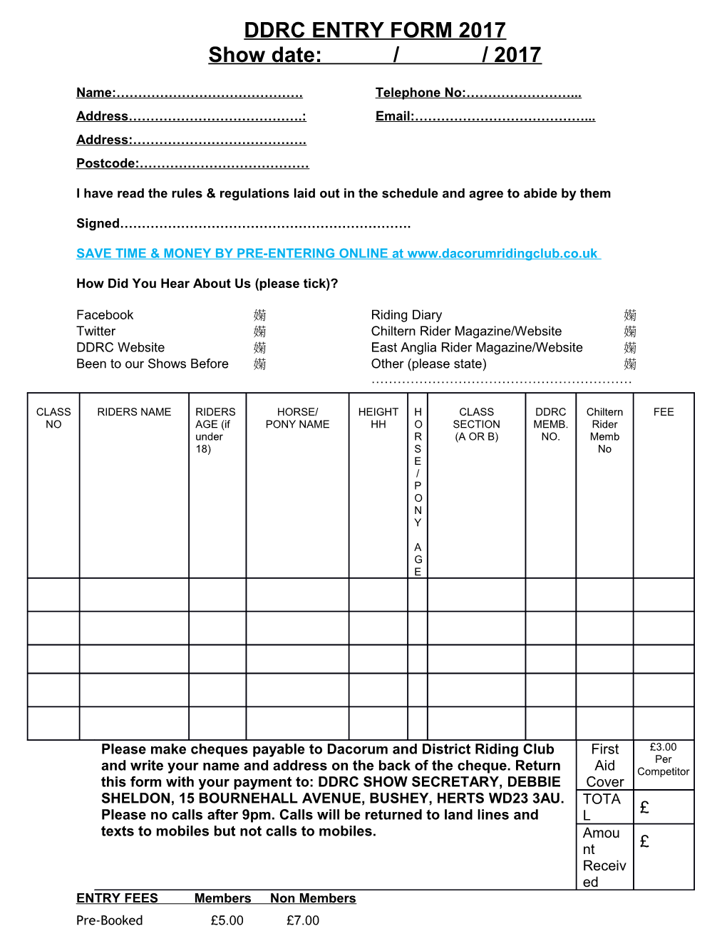 Dacorum & District Riding Club s1