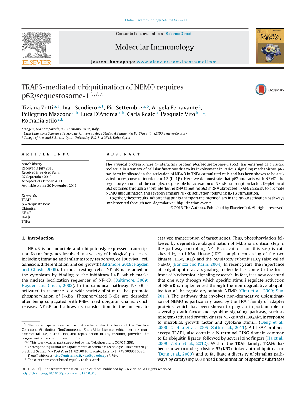 Molecular Immunology 58 (2014) 27–31