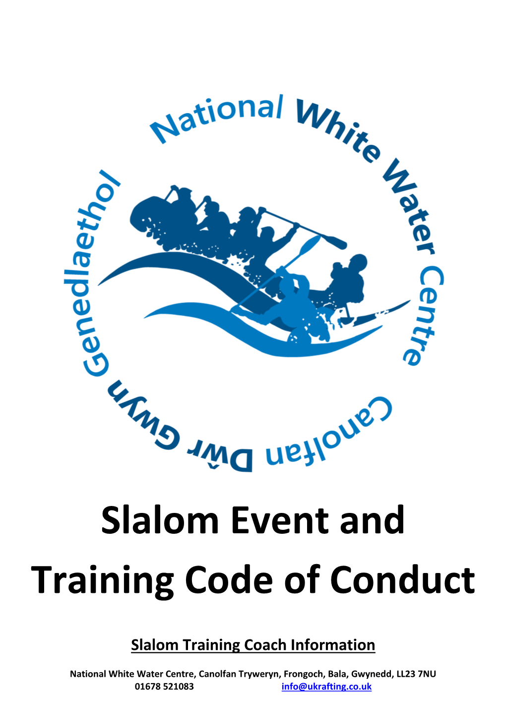 Slalom Event and Training Code of Conduct