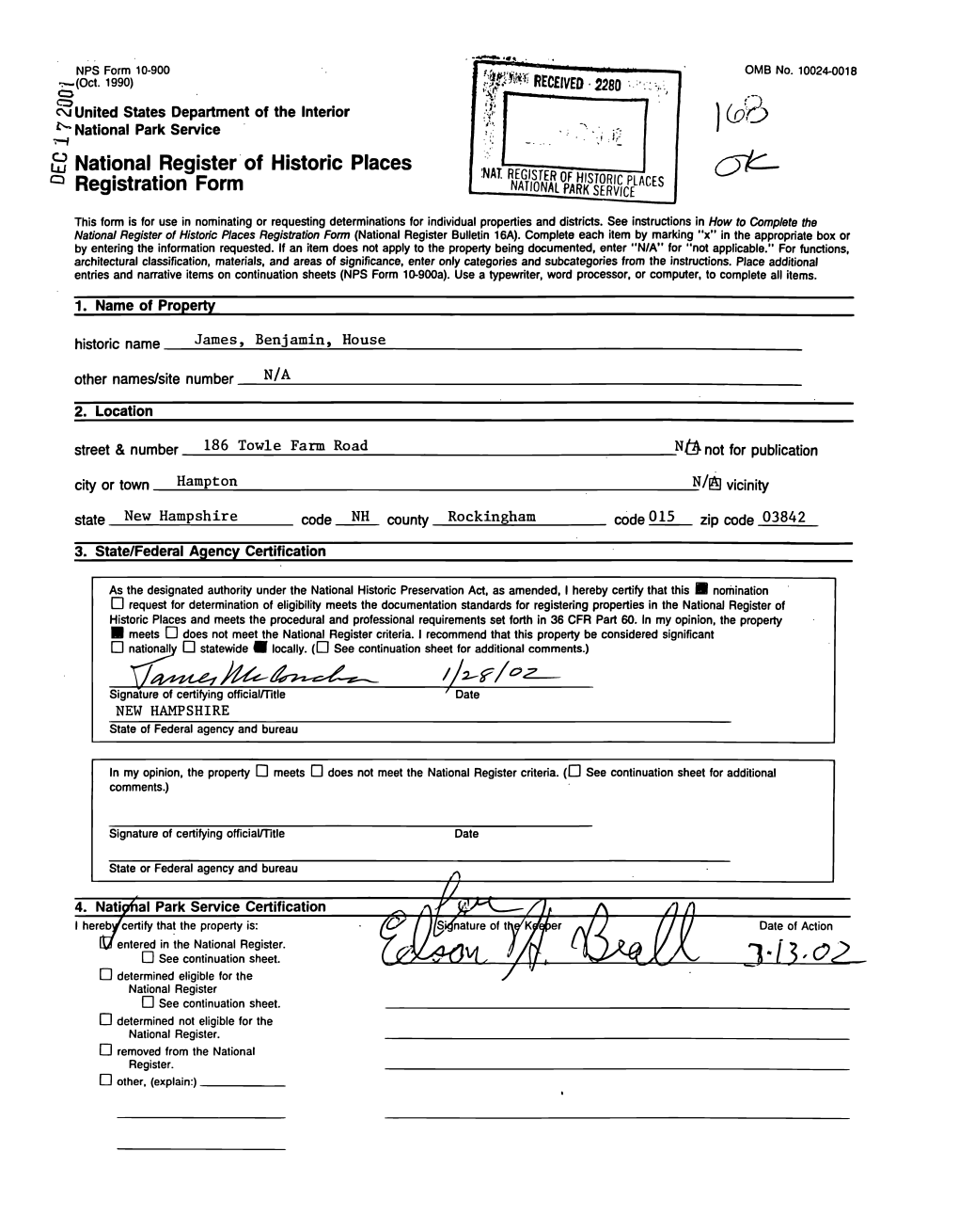 National Register of Historic Places Q Registration Form