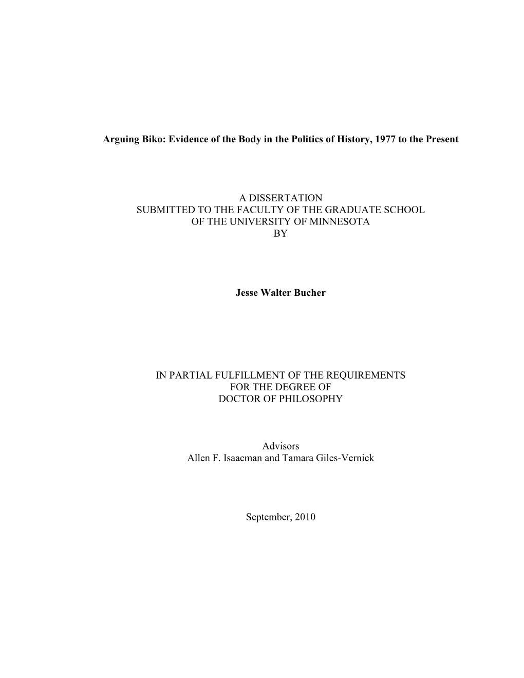 Arguing Biko: Evidence of the Body in the Politics of History, 1977 to the Present