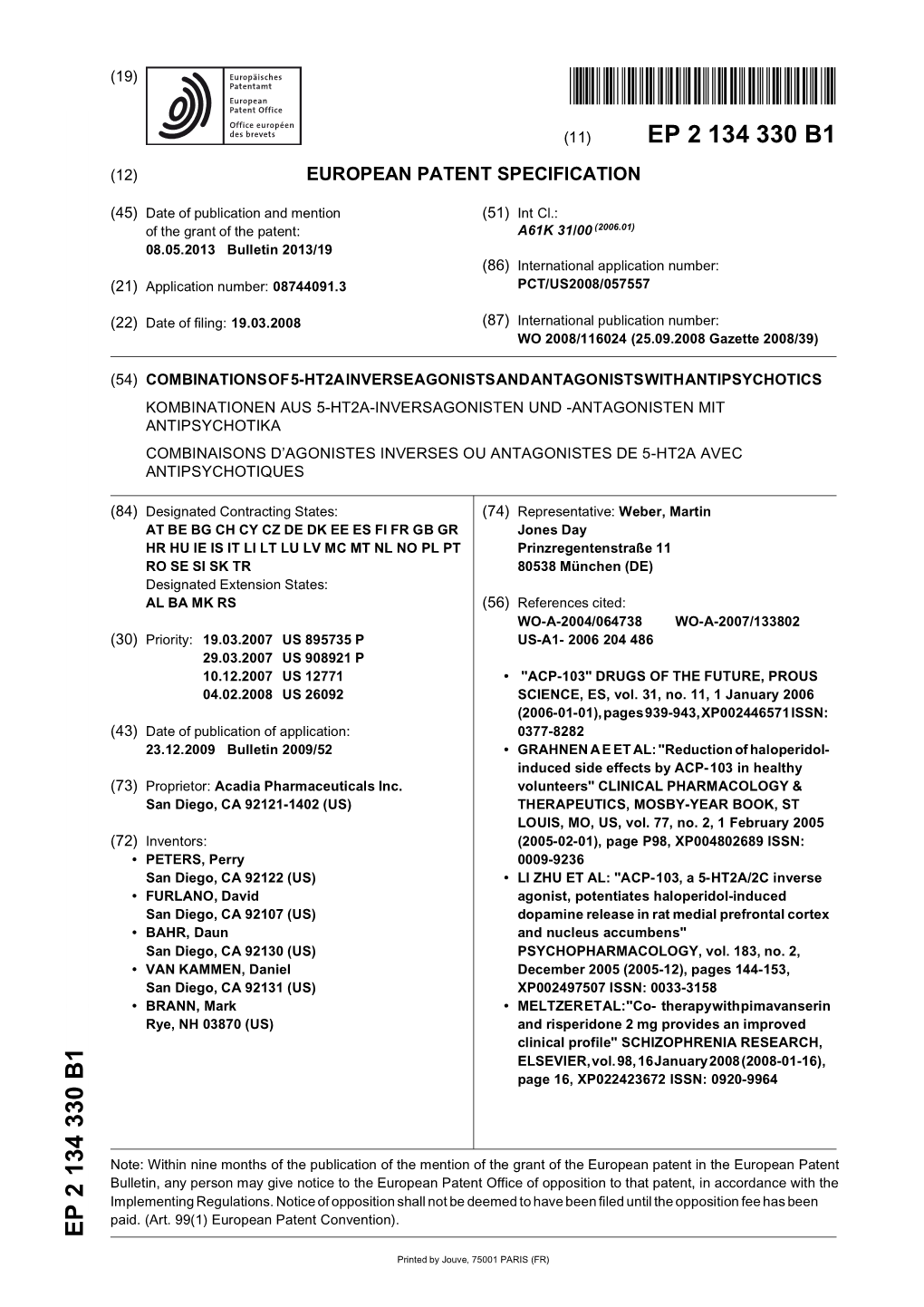 Combinations of 5-Ht2a Inverse Agonists And