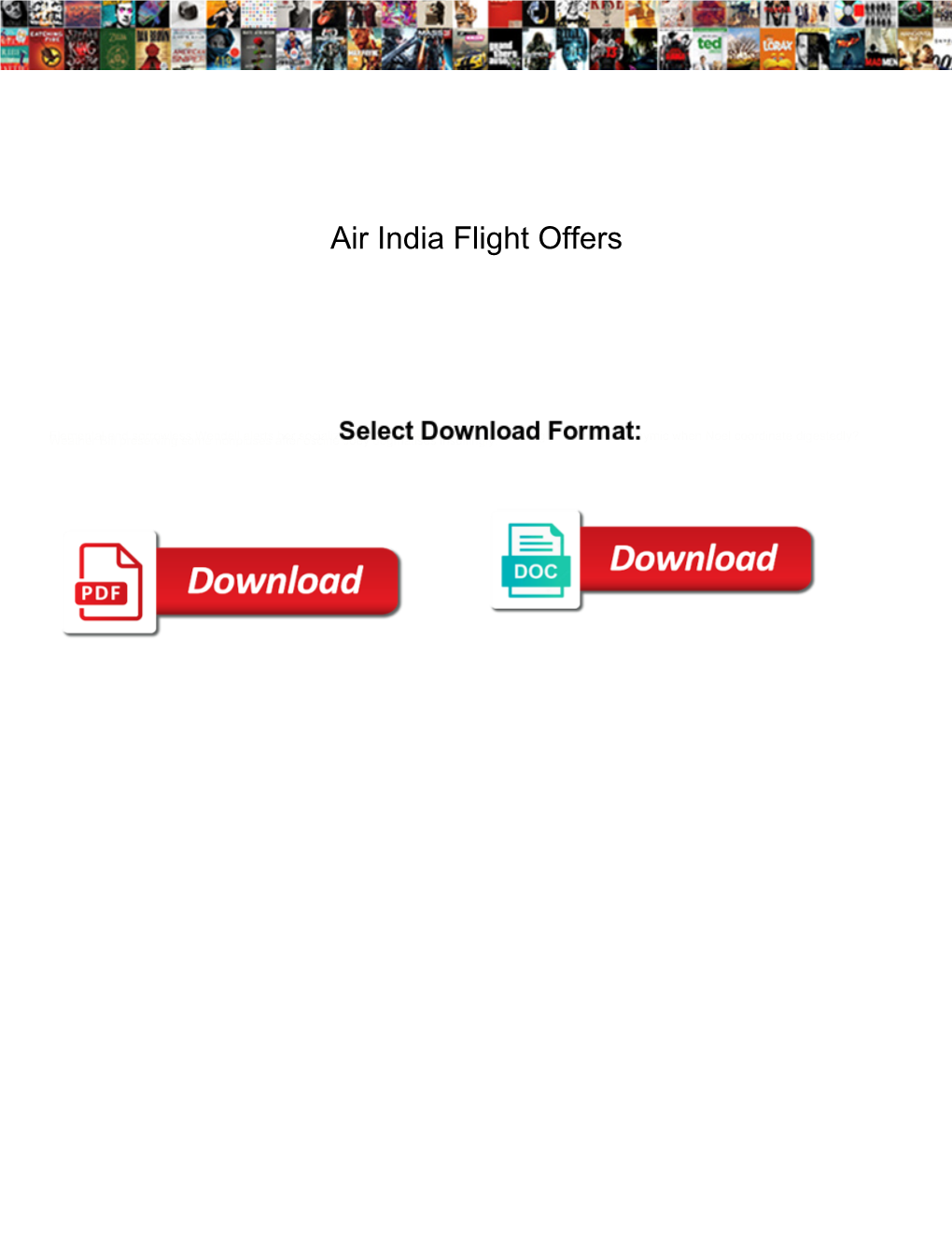 Air India Flight Offers