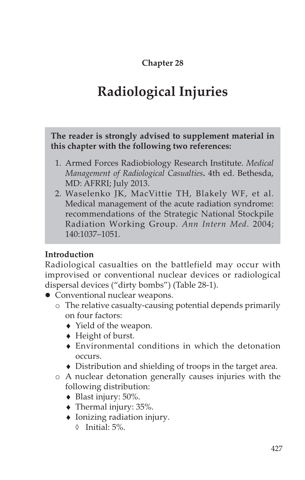 Radiological Injuries