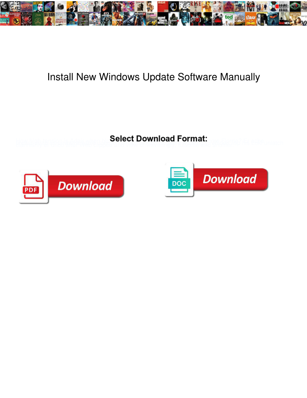 Install New Windows Update Software Manually