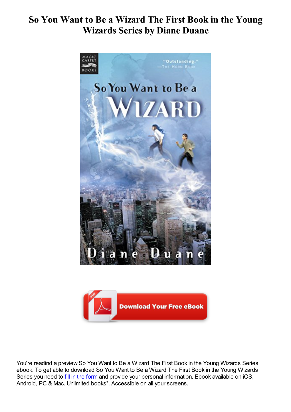 So You Want to Be a Wizard the First Book in the Young Wizards Series by Diane Duane