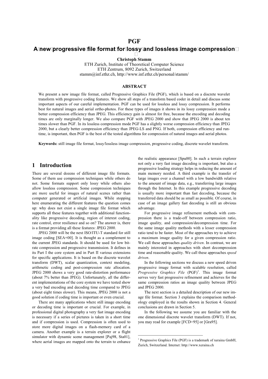 A New Progressive File Format for Lossy and Lossless Image Compression 1 Introduction