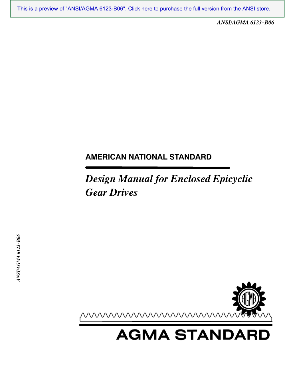 Design Manual for Enclosed Epicyclic Gear Drives