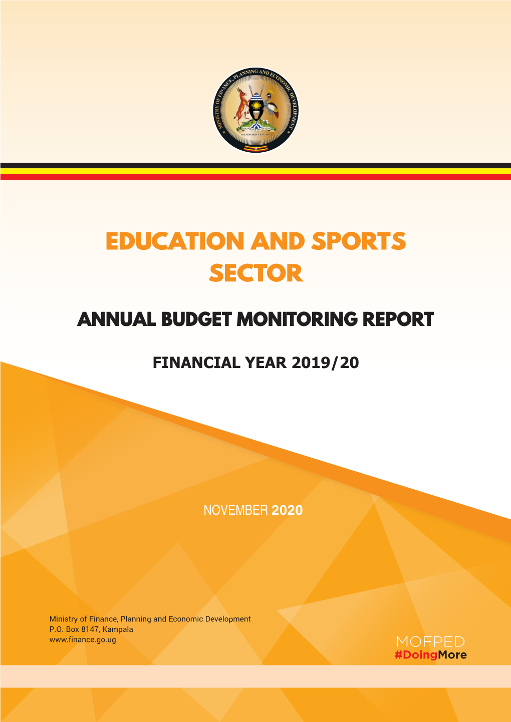 Education and Sports Sector Annual Budget Monitoring Report FY2019/20