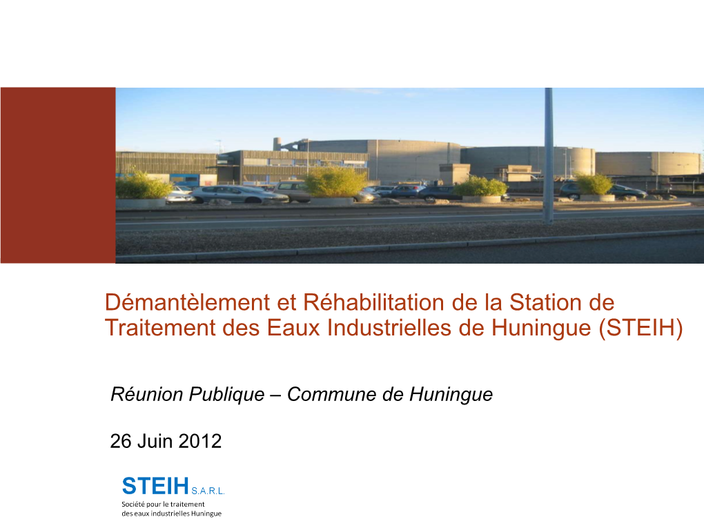 Démantèlement Et Réhabilitation De La Station De Traitement Des Eaux Industrielles De Huningue (STEIH)