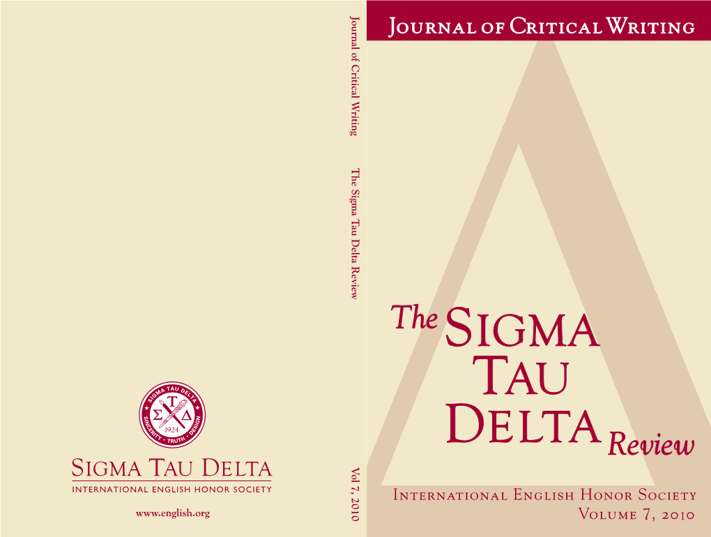 Journal of Critical W Riting the Sigma T Au Delta Review