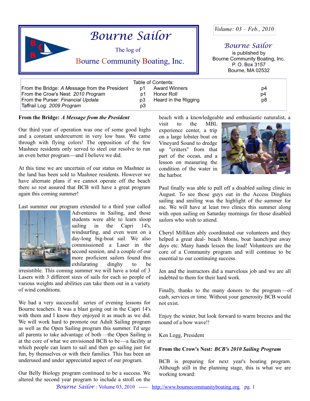 Bourne Community Boating, Inc