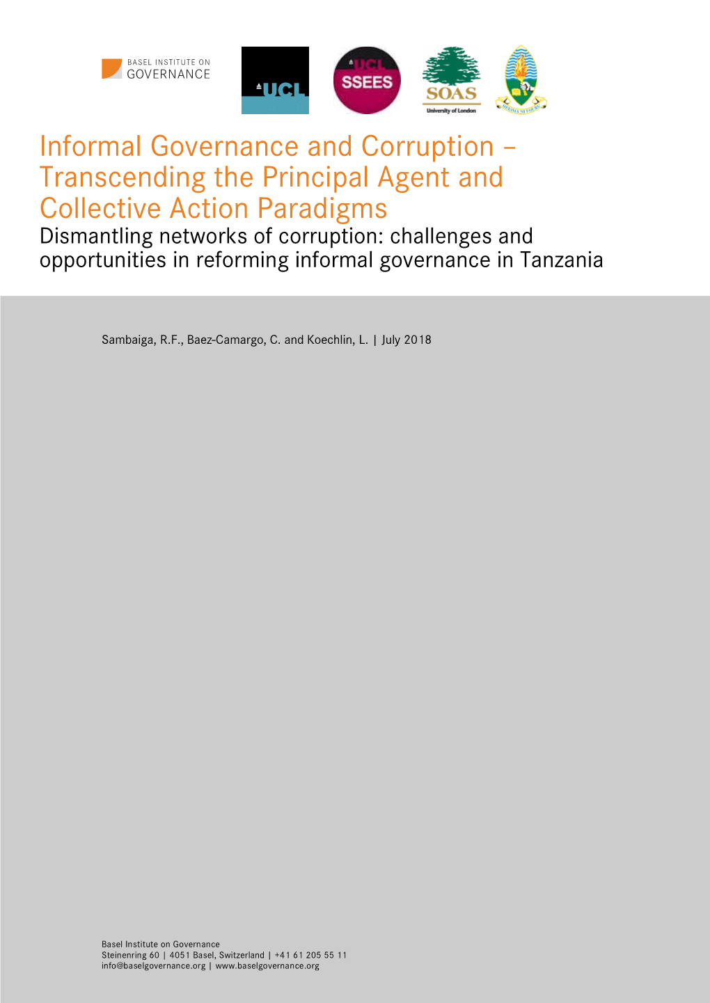 Tanzania.Informalgovernance.Country Report