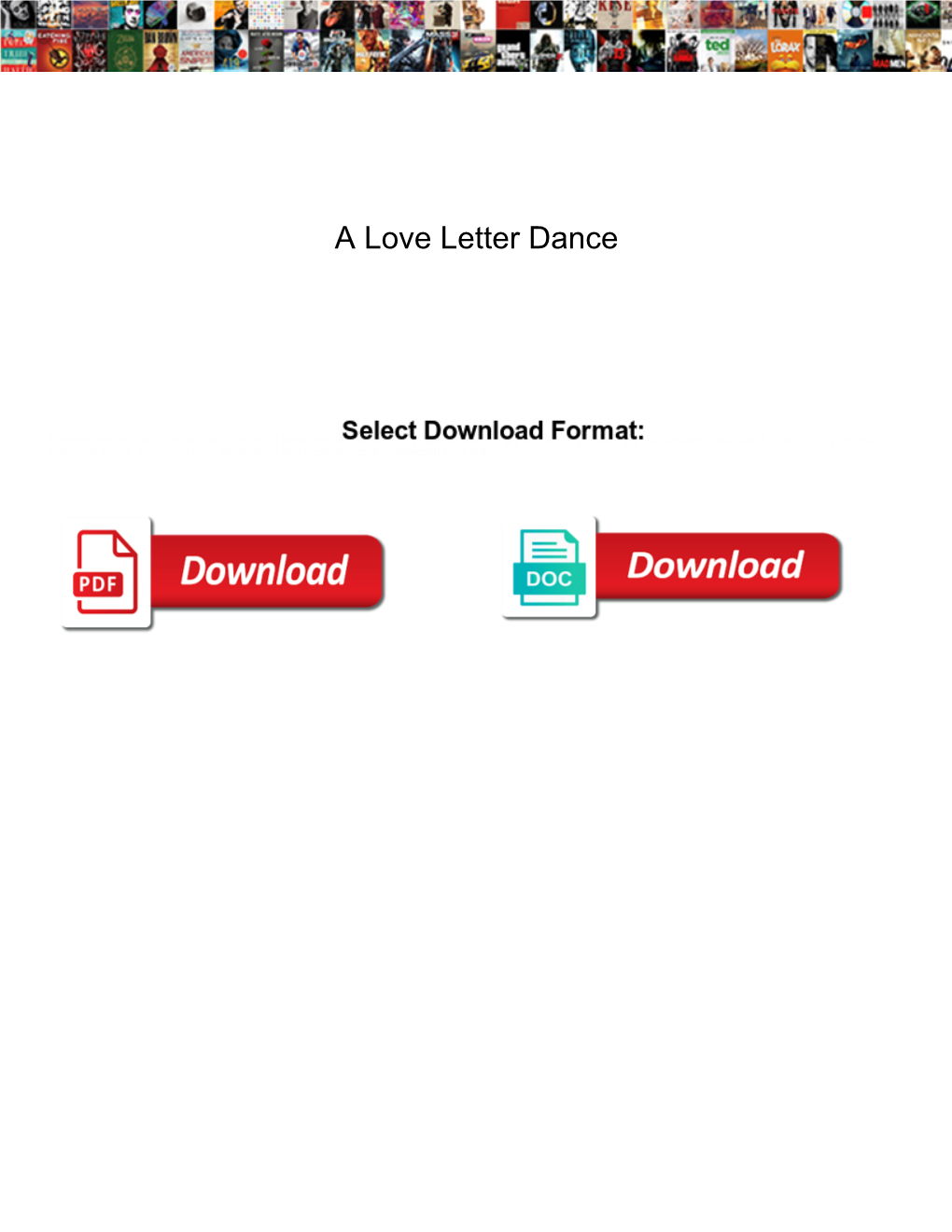 A Love Letter Dance