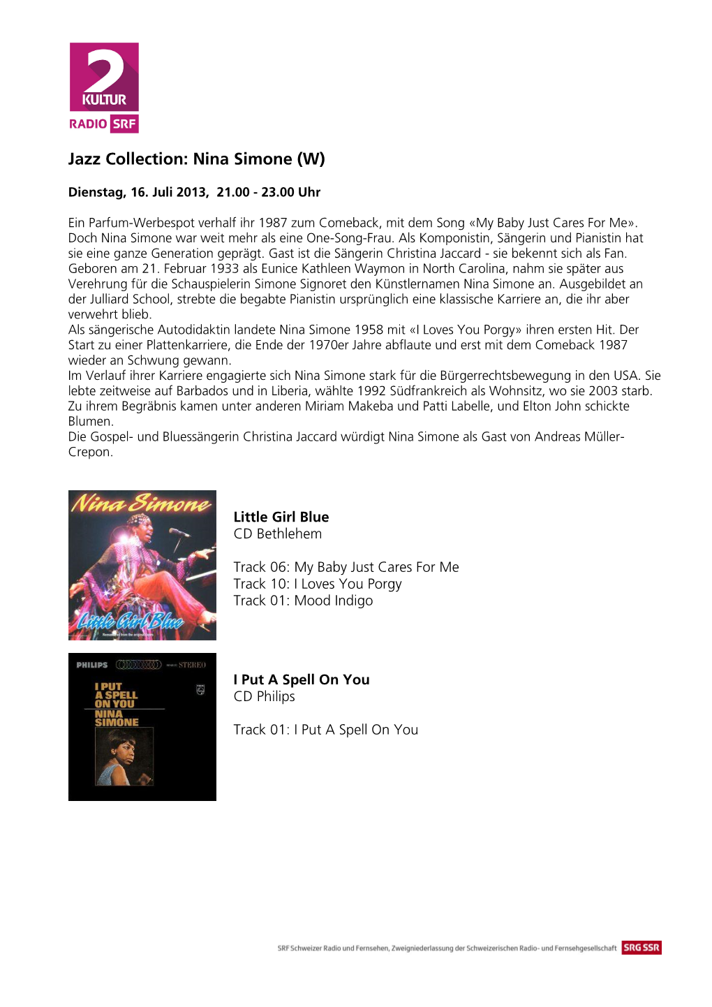Jazz Collection: Nina Simone (W)