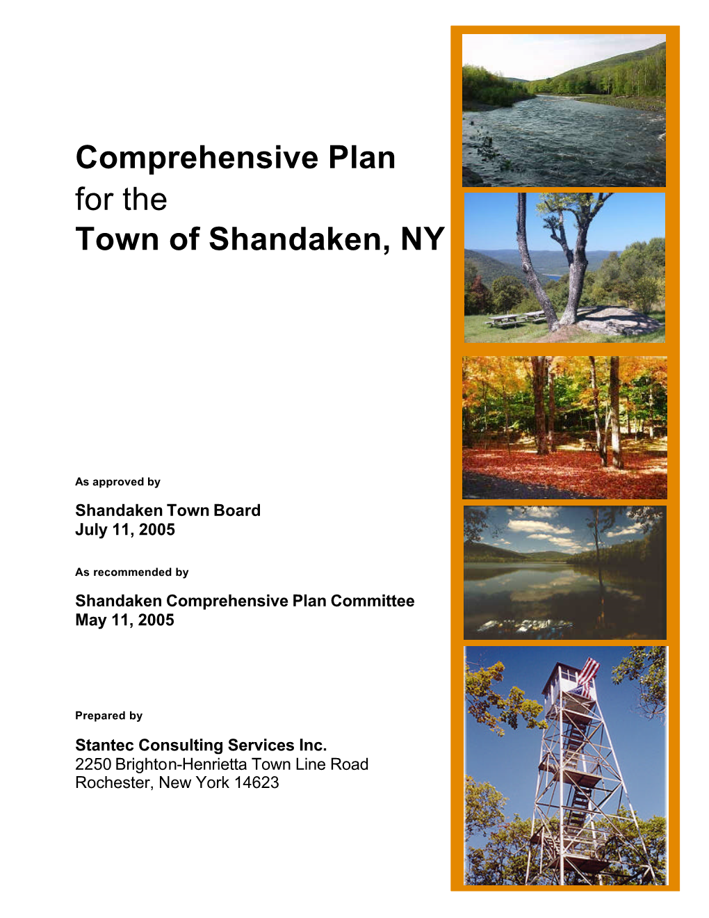 Comprehensive Plan for the Town of Shandaken, NY