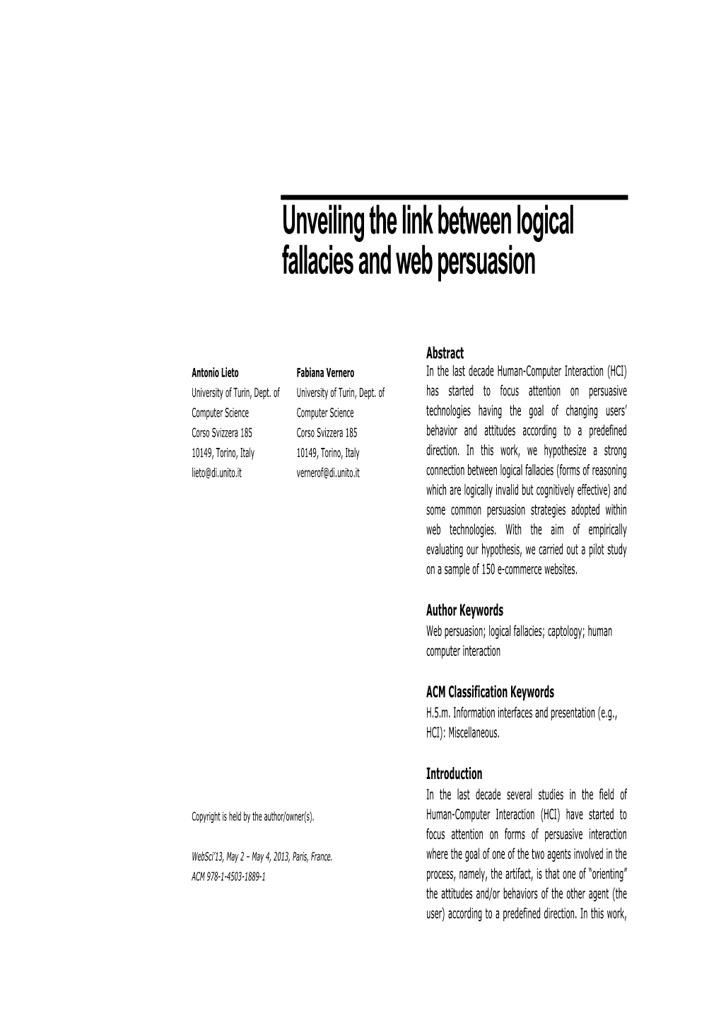 Unveiling the Link Between Logical Fallacies and Web Persuasion