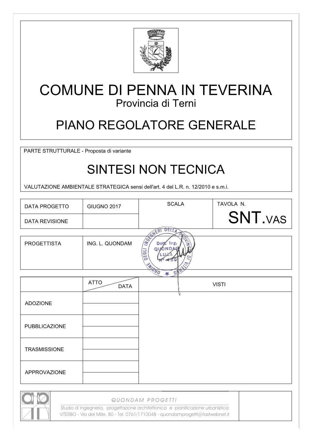 Sintesi Non Tecnica