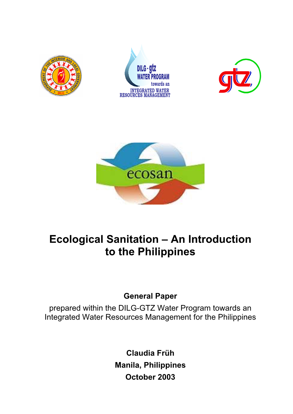 Ecological Sanitation – an Introduction to the Philippines