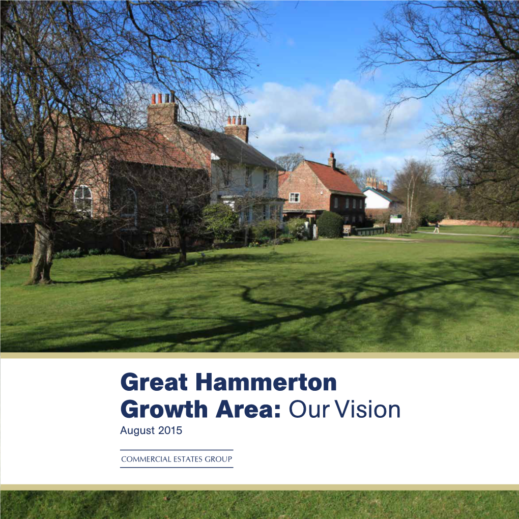 Great Hammerton Growth Area: Our Vision August 2015