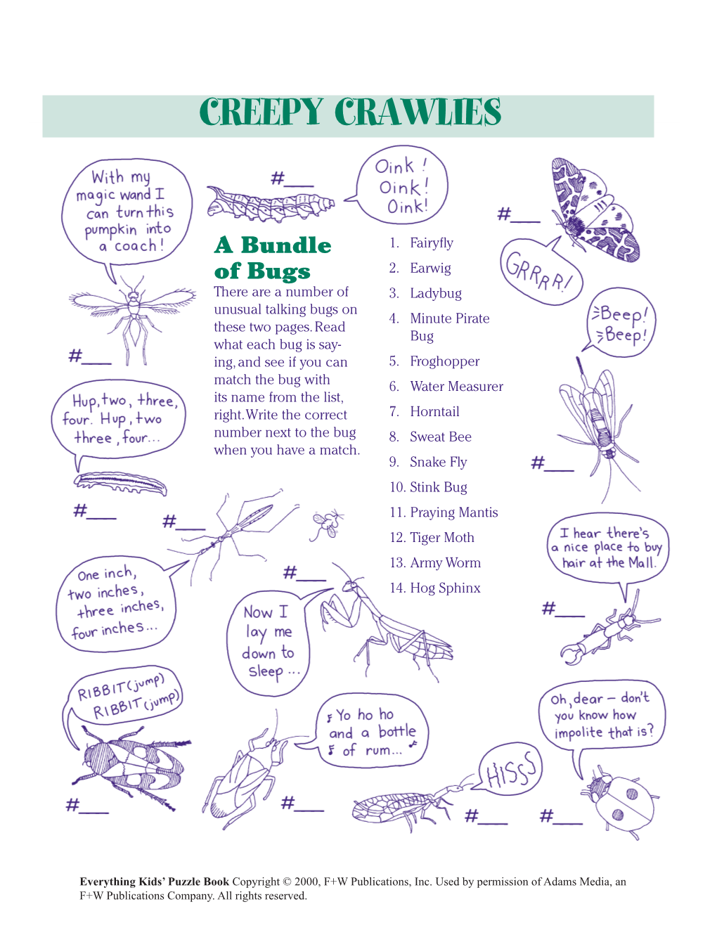 Creepy Crawlies