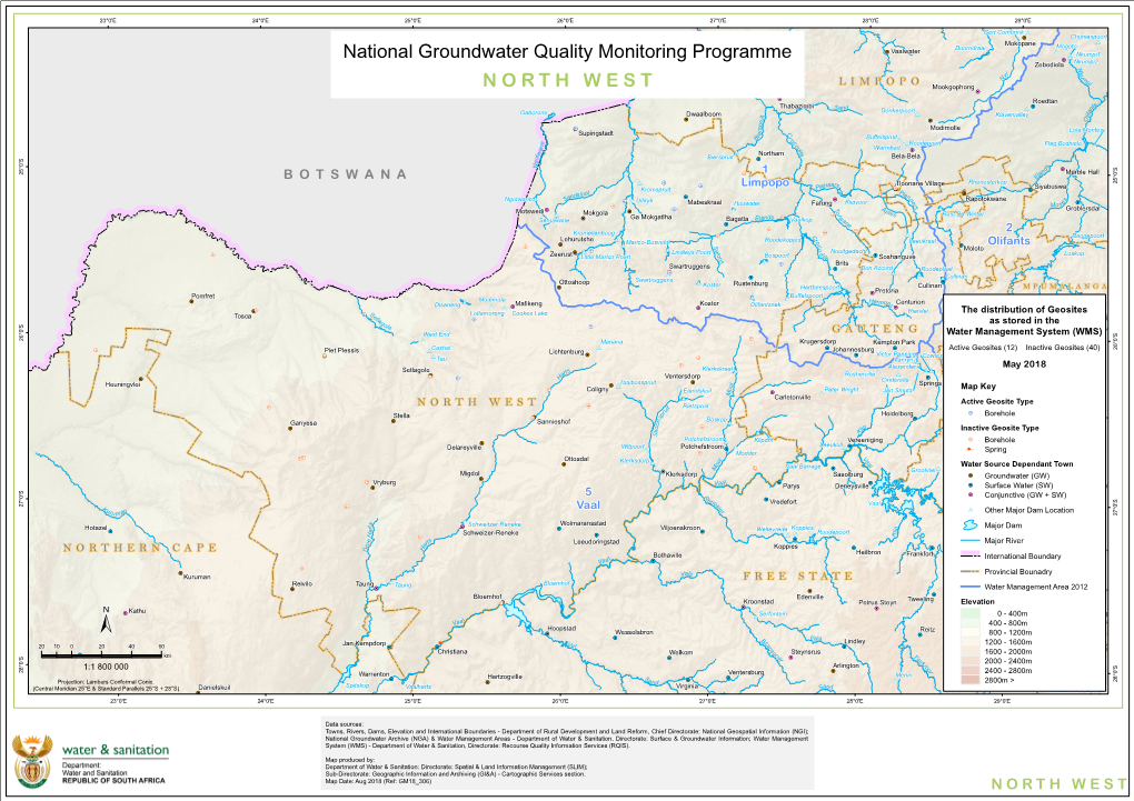 NORTH WEST National Groundwater Quality Monitoring Programme