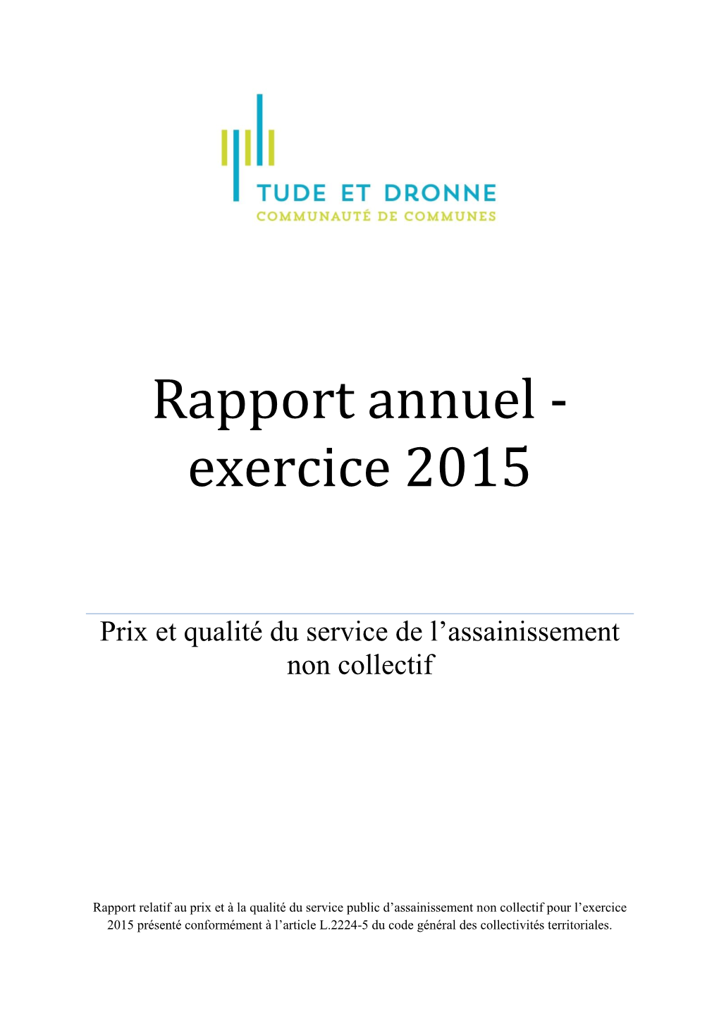 Rapport Annuel - Exercice 2015