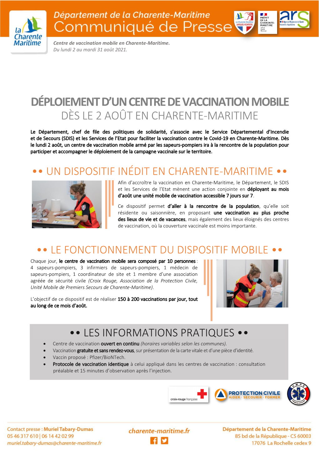 Le Département Déploie Un Centre De Vaccination Mobile En Charente