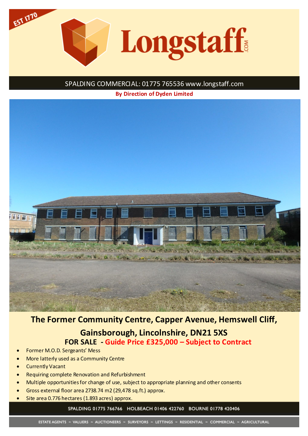 The Former Community Centre, Capper Avenue, Hemswell Cliff