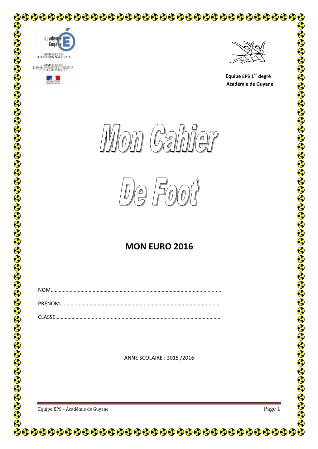 Mon Cahier De Football