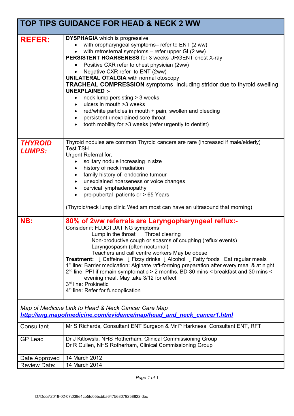 Guidelines for Referral to Adult Rheumatology